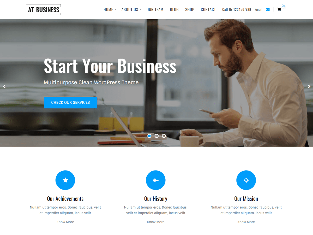 AT Business theme screenshot