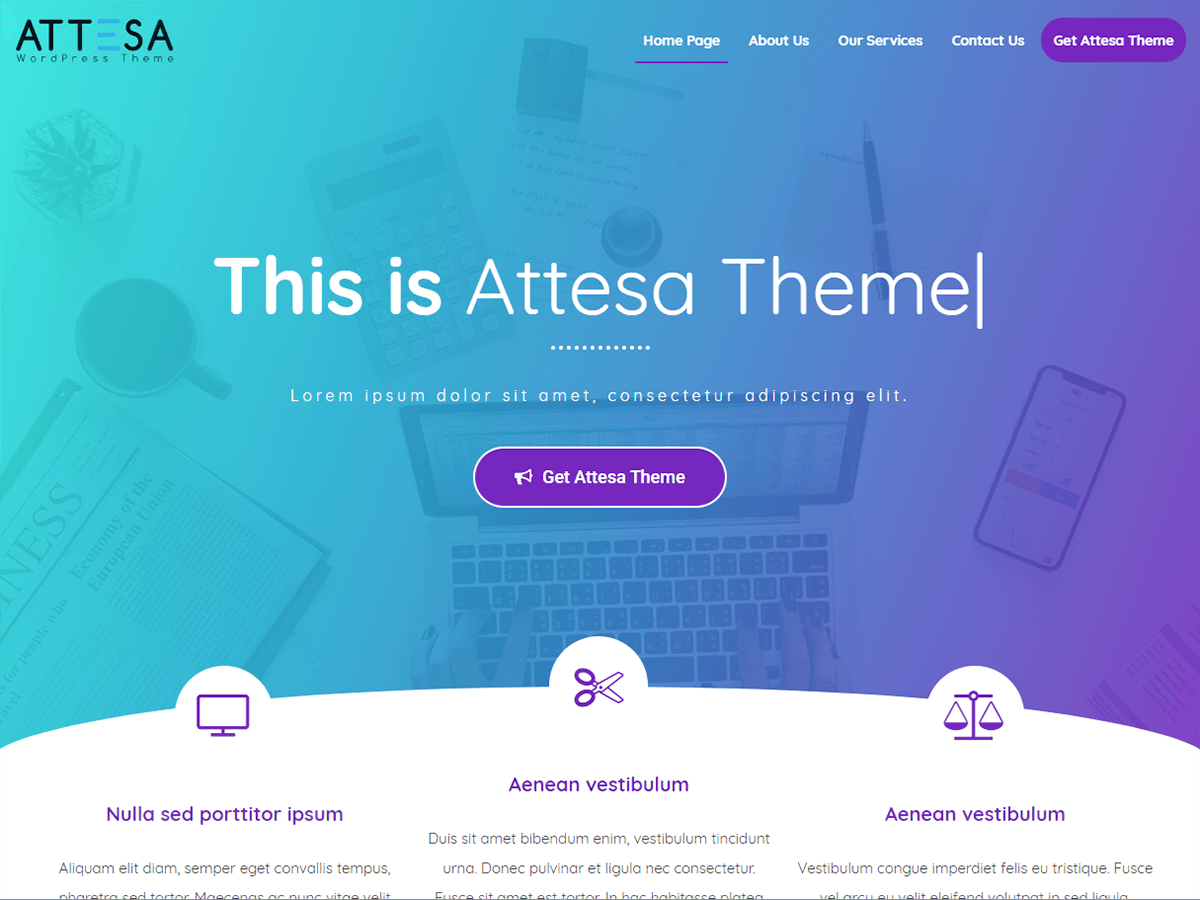 Attesa theme screenshot