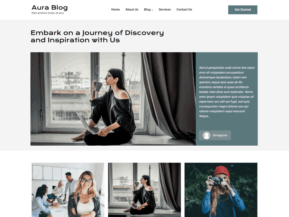 AuraBlog theme screenshot