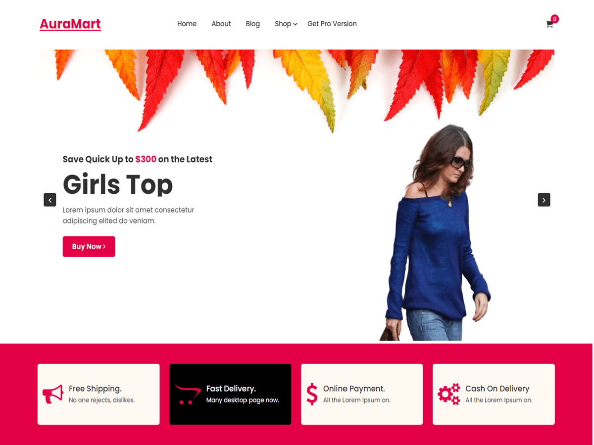 AuraMart theme screenshot