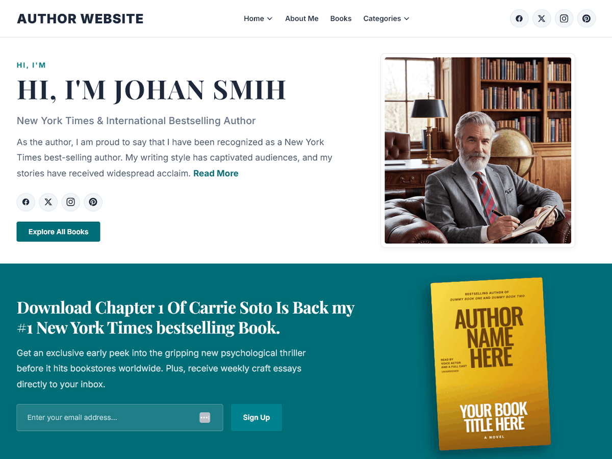 Author Personal Blog theme screenshot