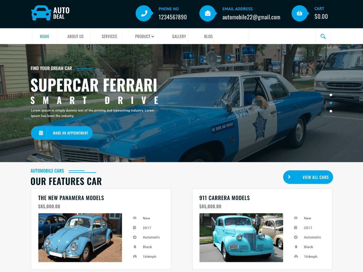 Auto Dealer Lite theme screenshot