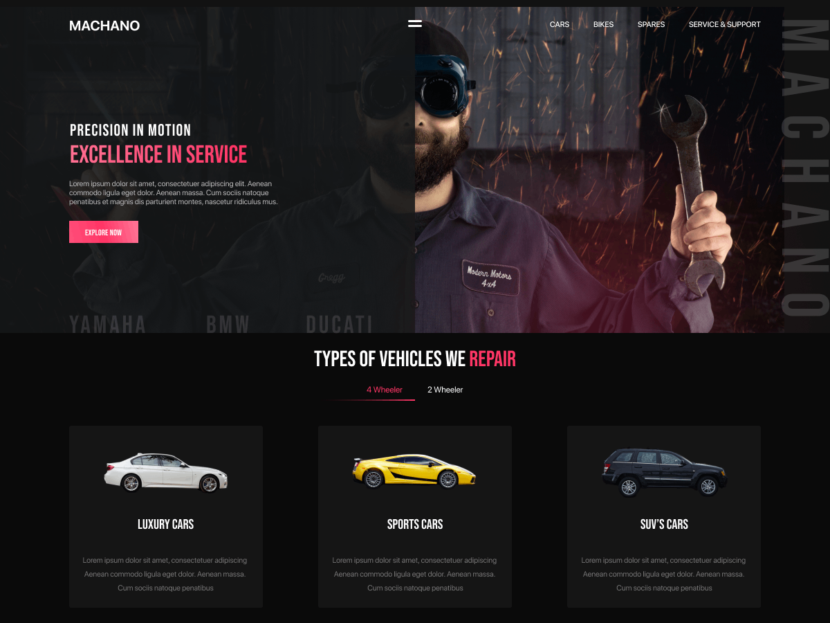 Auto Mechanic theme screenshot