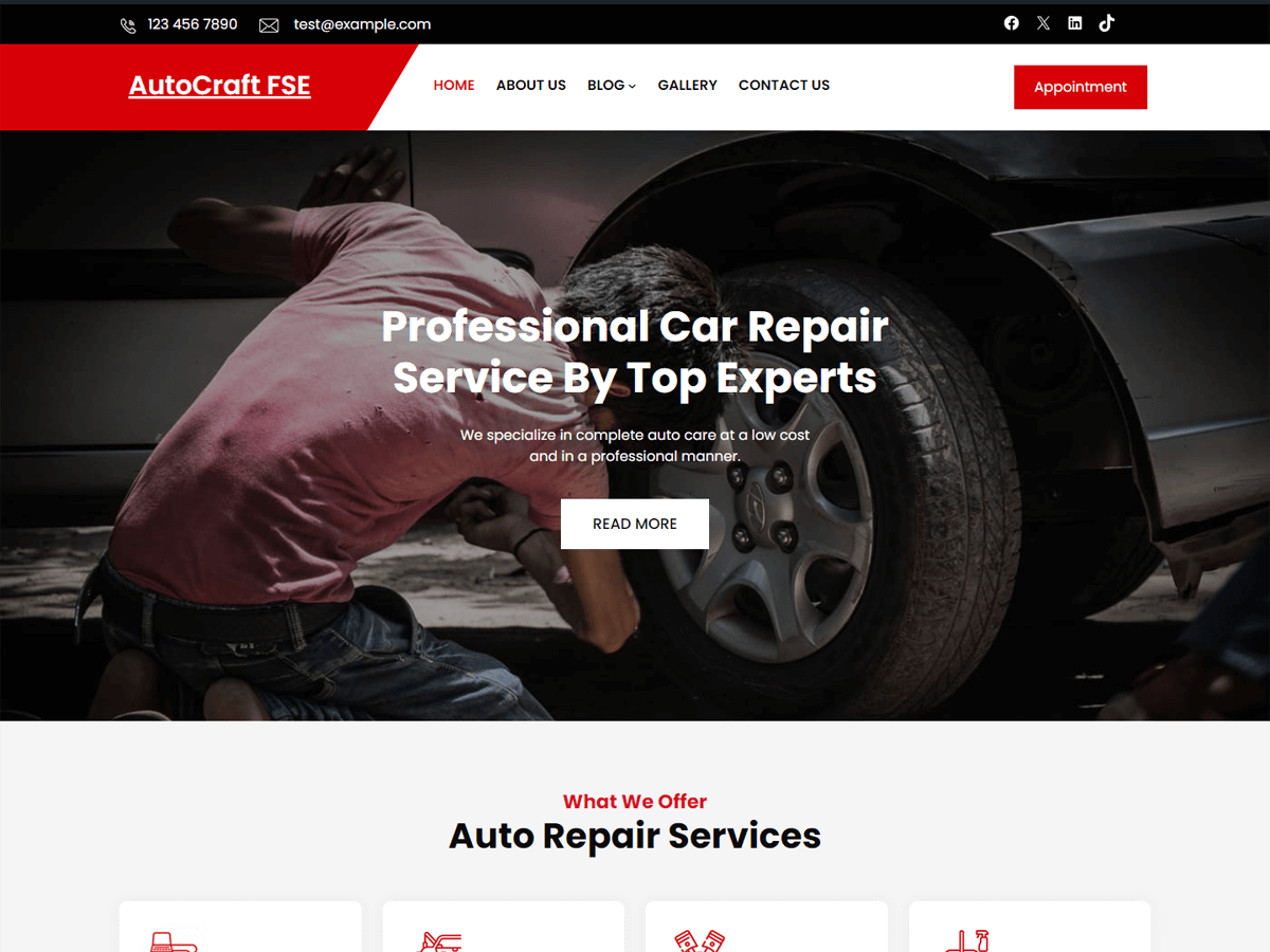 AutoCraft FSE theme screenshot