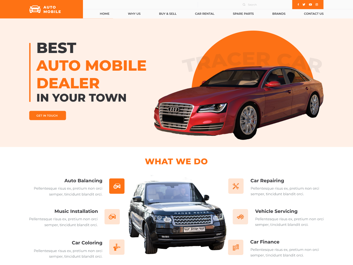 Automobile Car Services theme screenshot