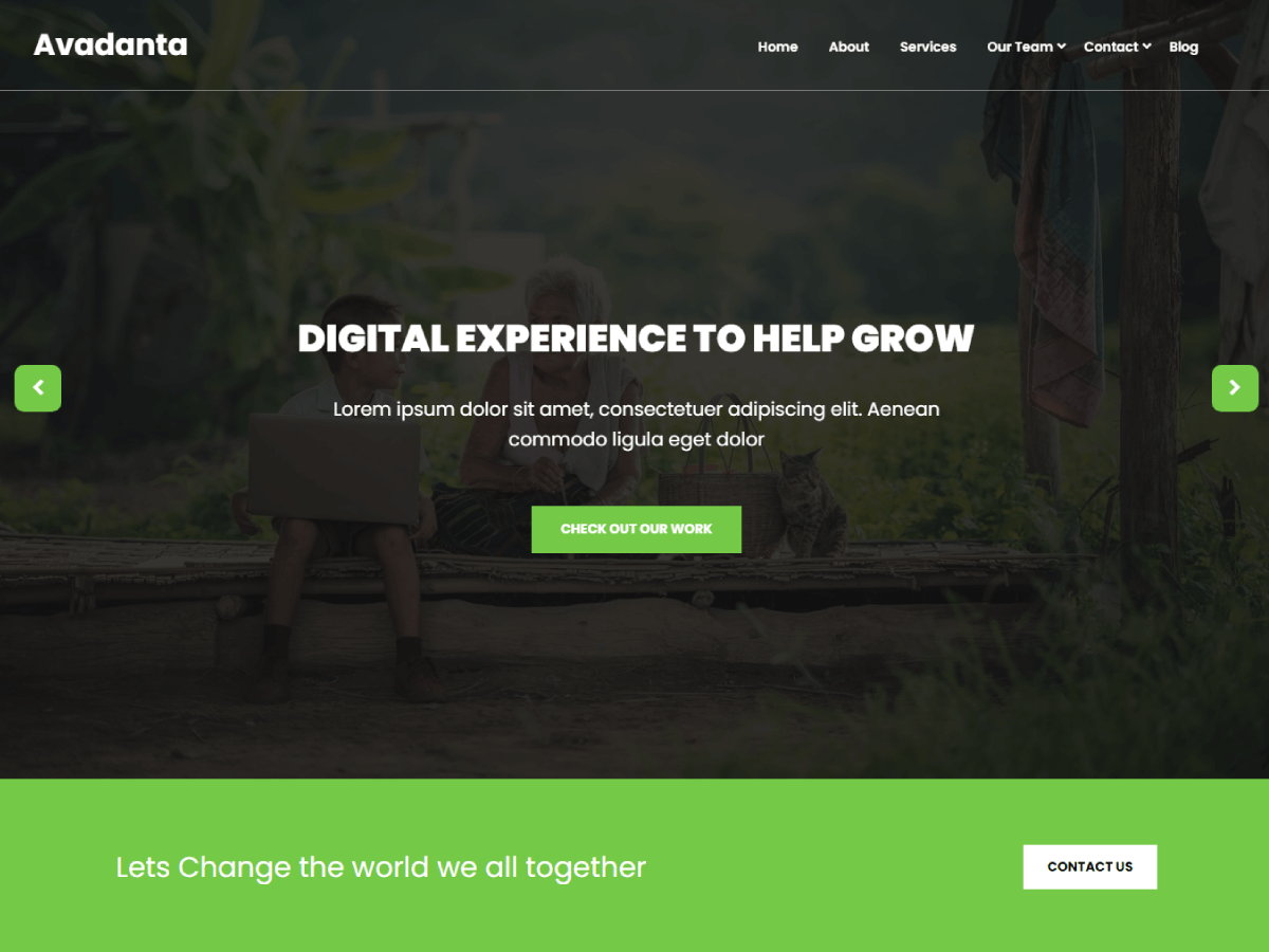Avadanta Business theme screenshot