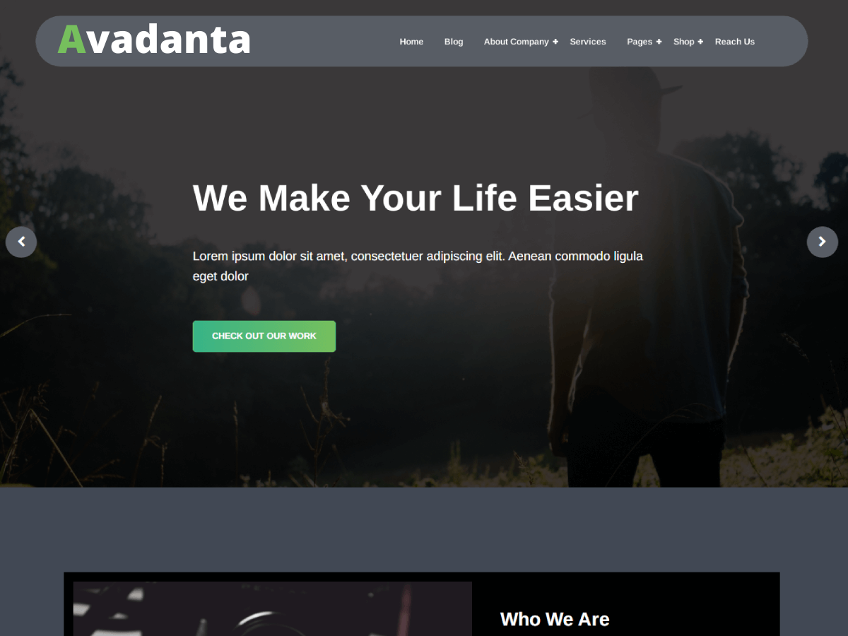 Avadanta Dark theme screenshot