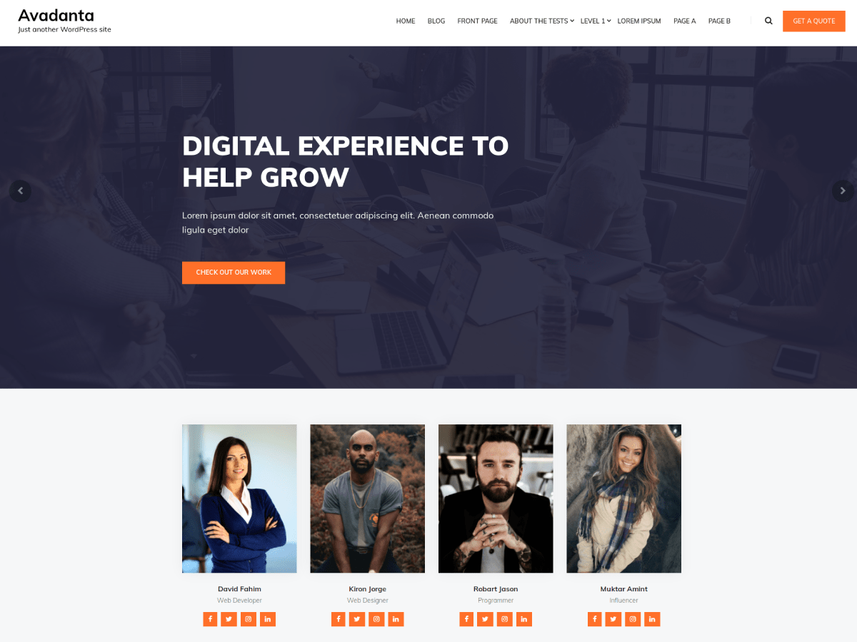 Avadanta theme screenshot