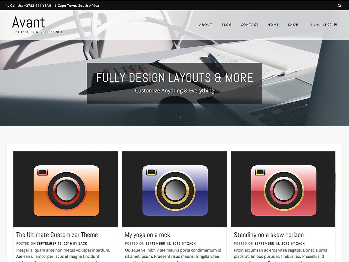 Avant Portfolio theme screenshot