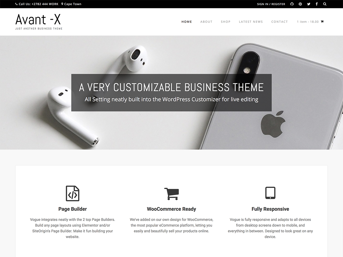 Avant -X theme screenshot