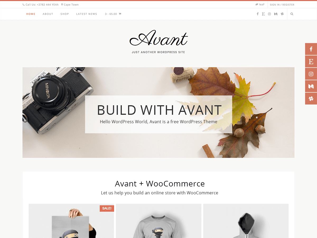 Avant theme screenshot