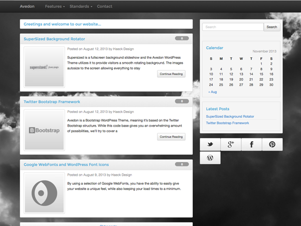 Avedon theme screenshot