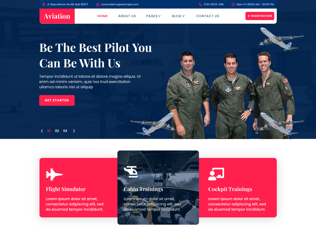 Aviation Industry theme screenshot