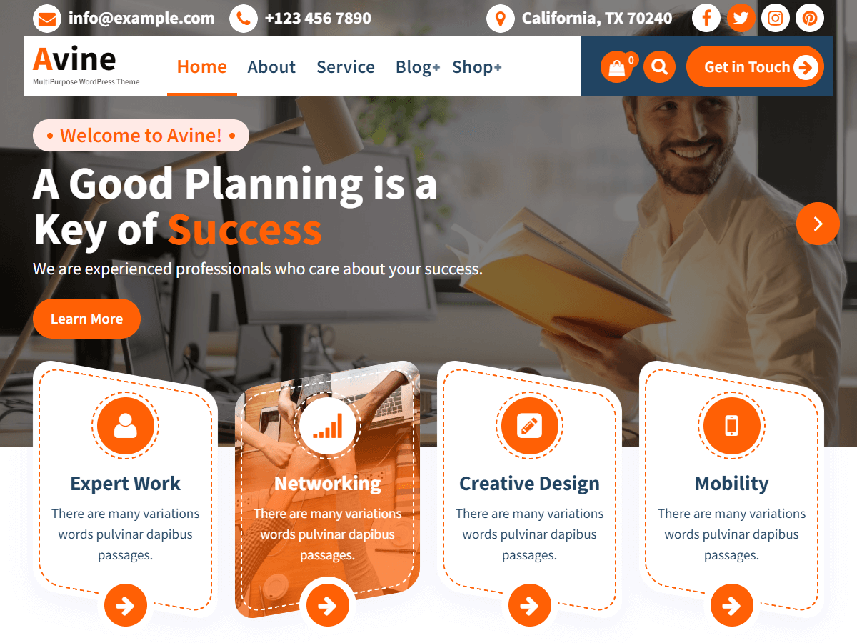Avine theme screenshot