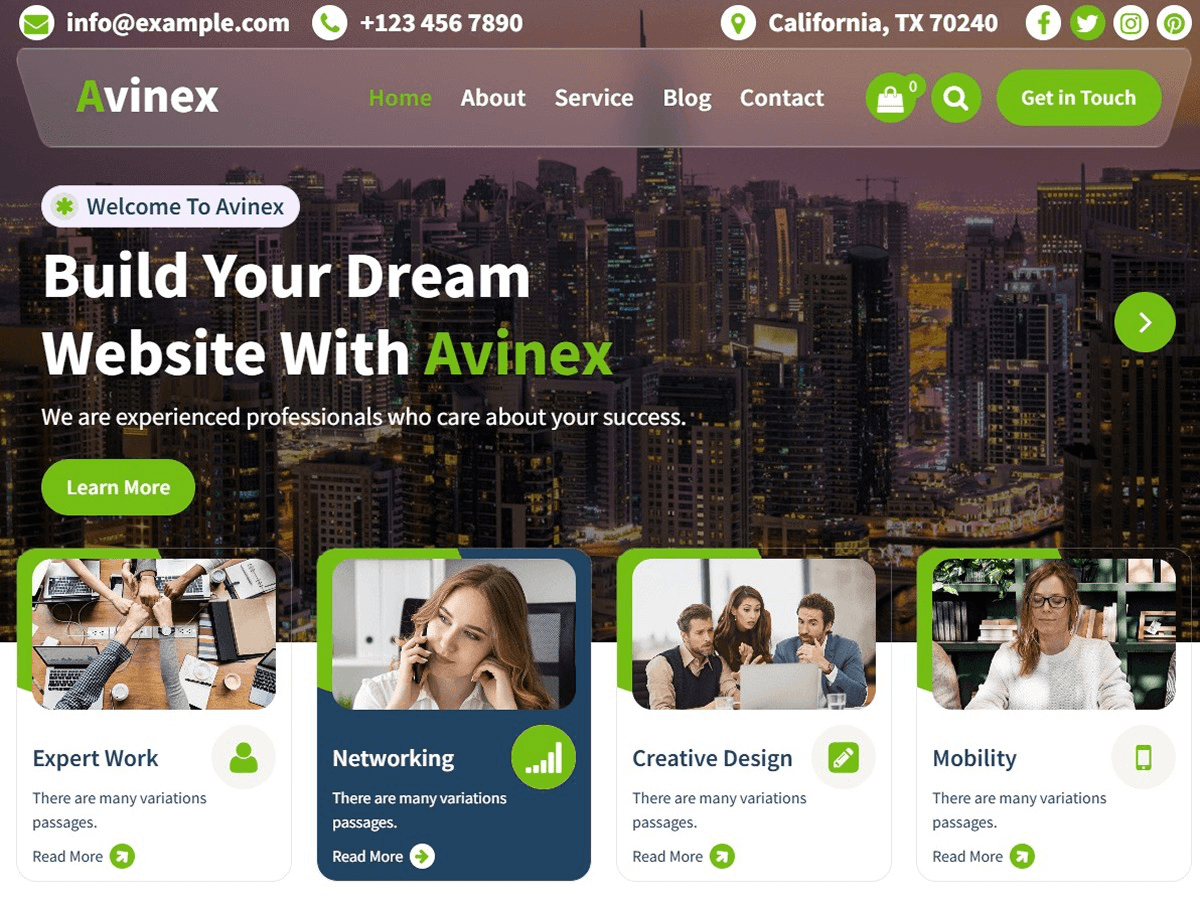 Avinex theme screenshot