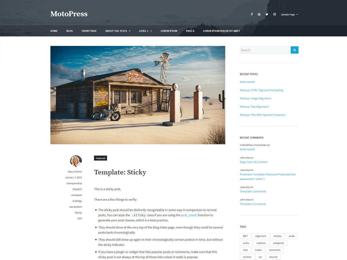 Avior theme screenshot