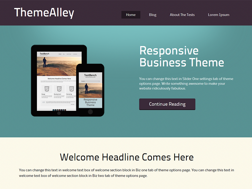 Avoca theme screenshot