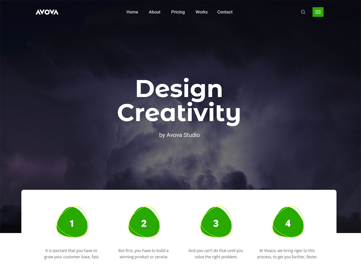 Avova theme screenshot