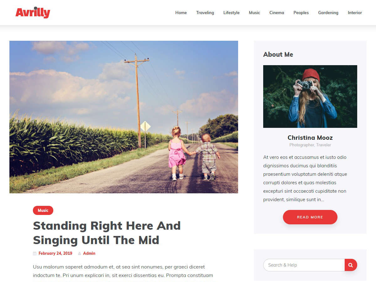 Avrilly theme screenshot