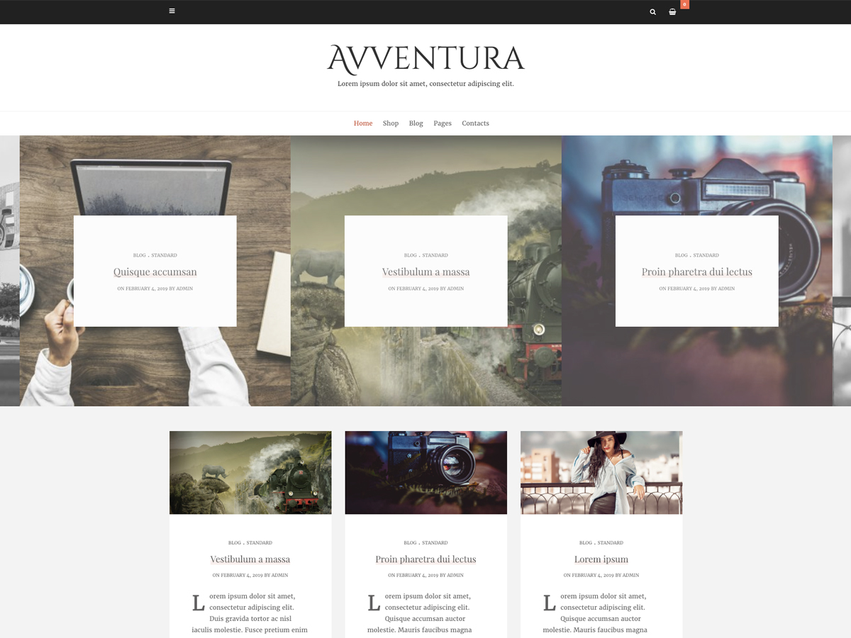 Avventura Lite theme screenshot