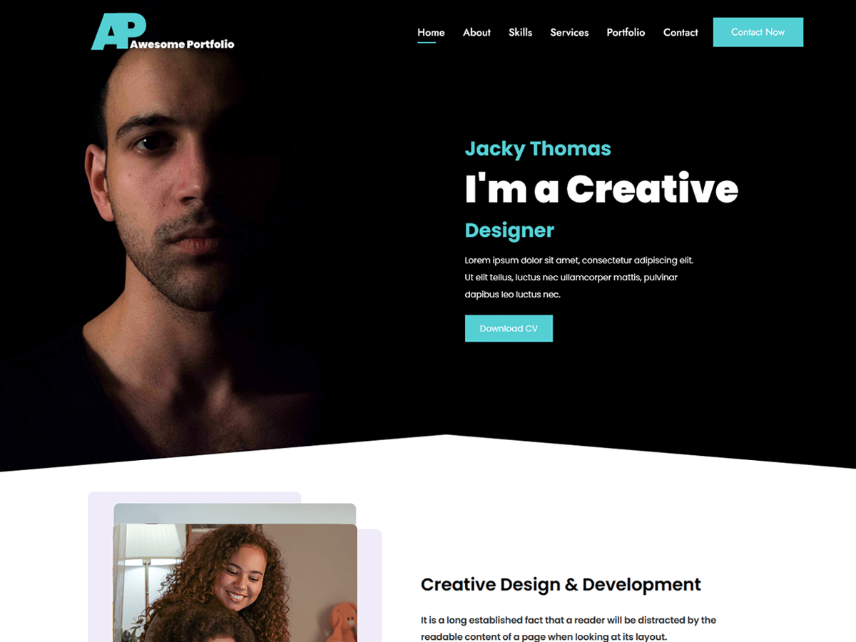 Awesome Portfolio theme screenshot