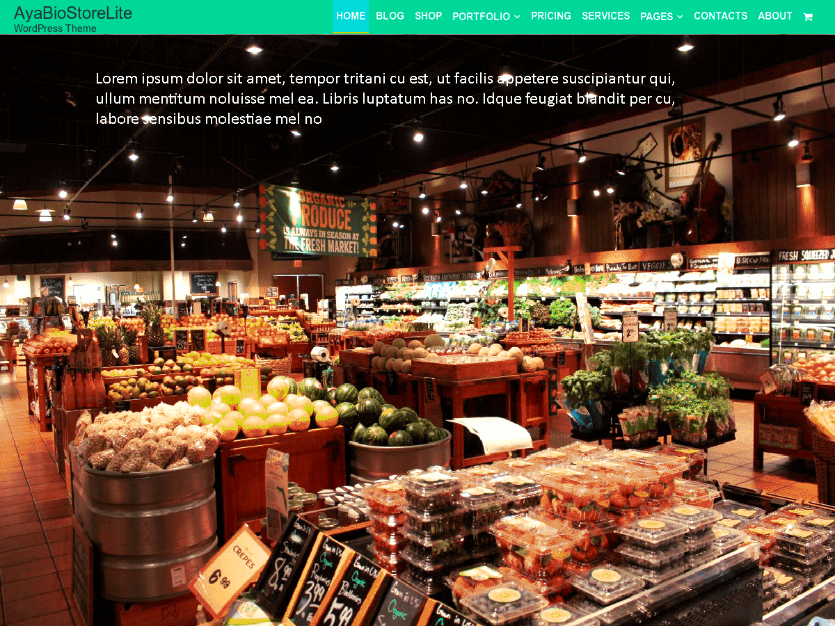 AyaBioStoreLite theme screenshot