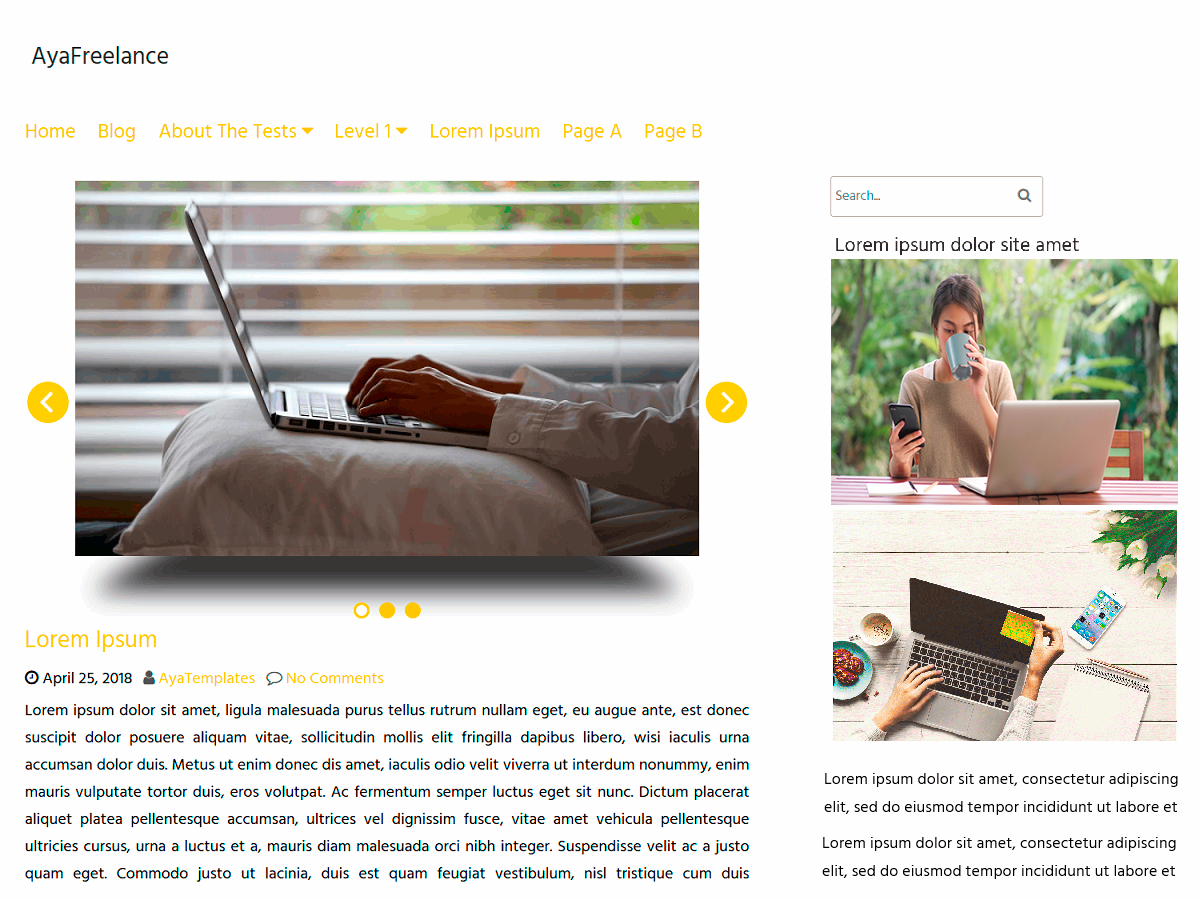 AyaFreelance theme screenshot