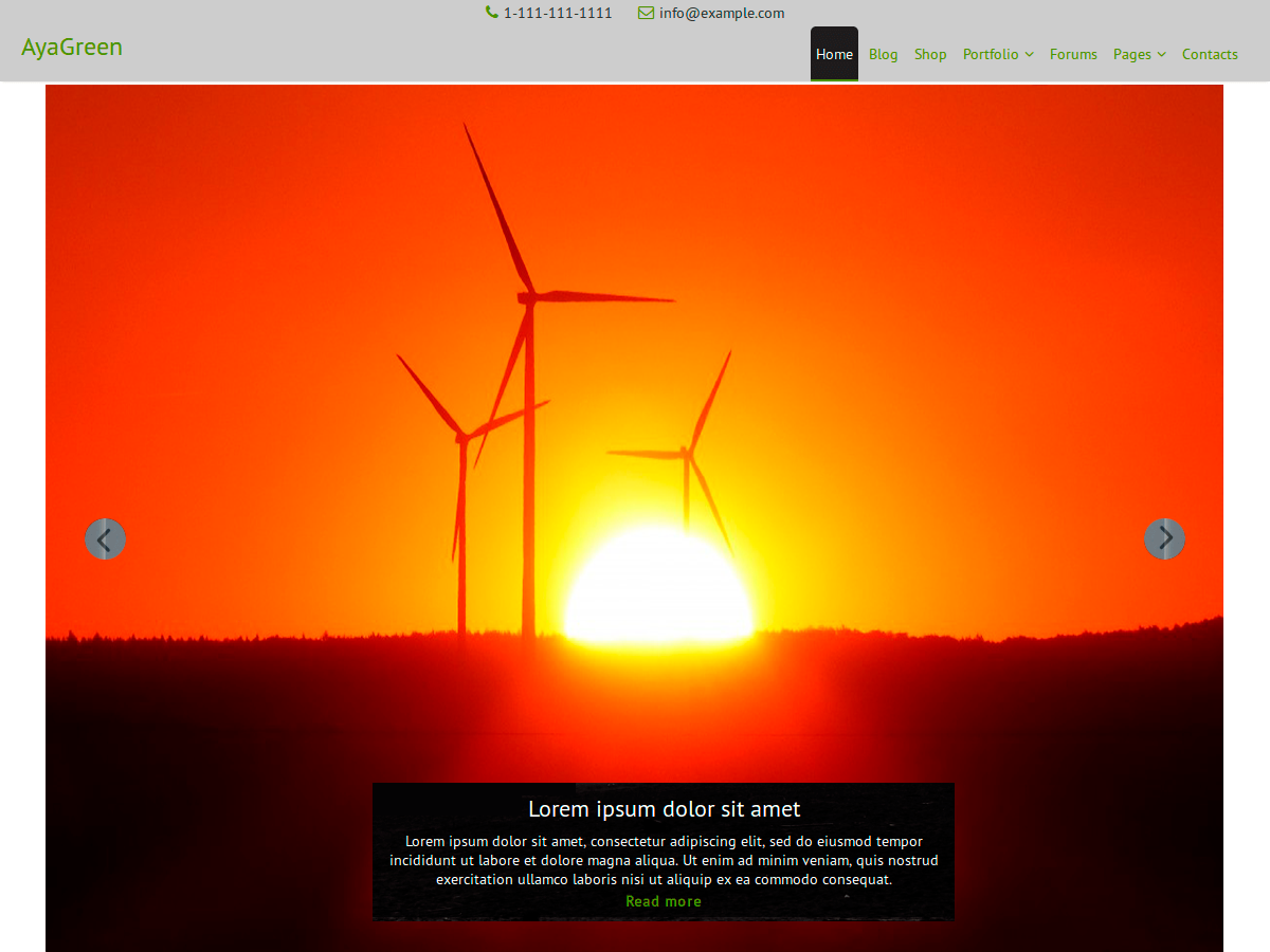 AyaGreen theme screenshot