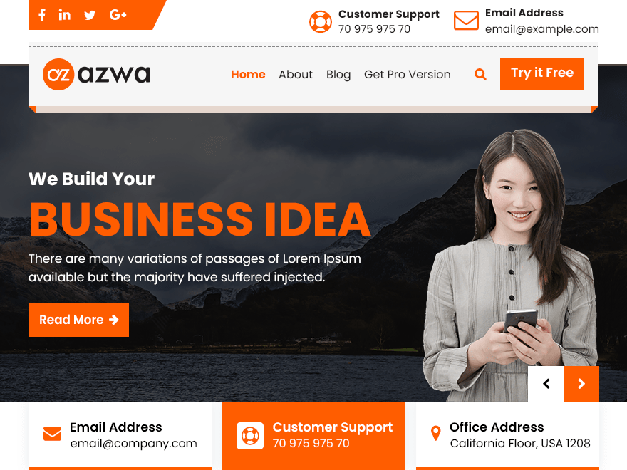 Azwa theme screenshot
