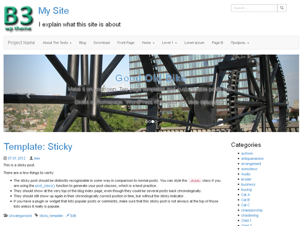 B3 theme screenshot