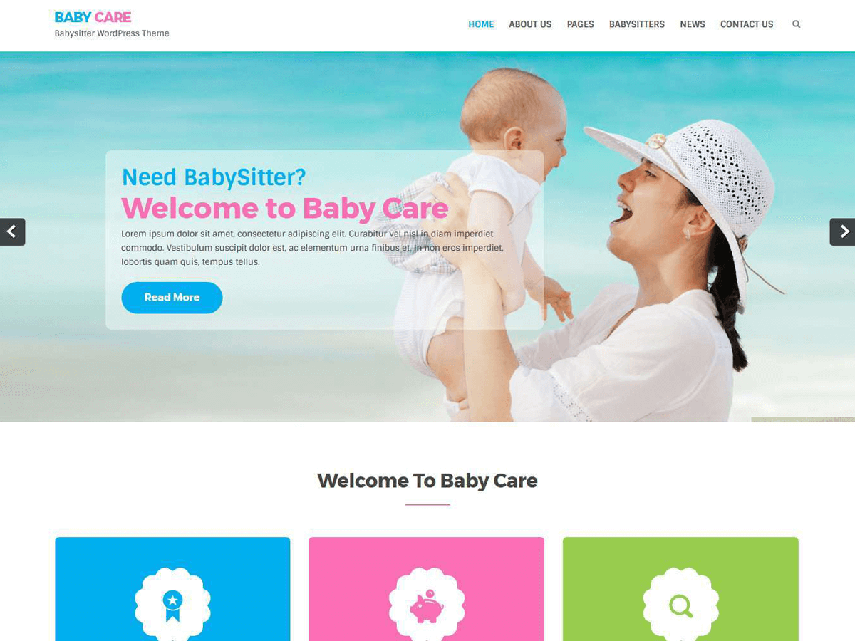 Babycare theme screenshot