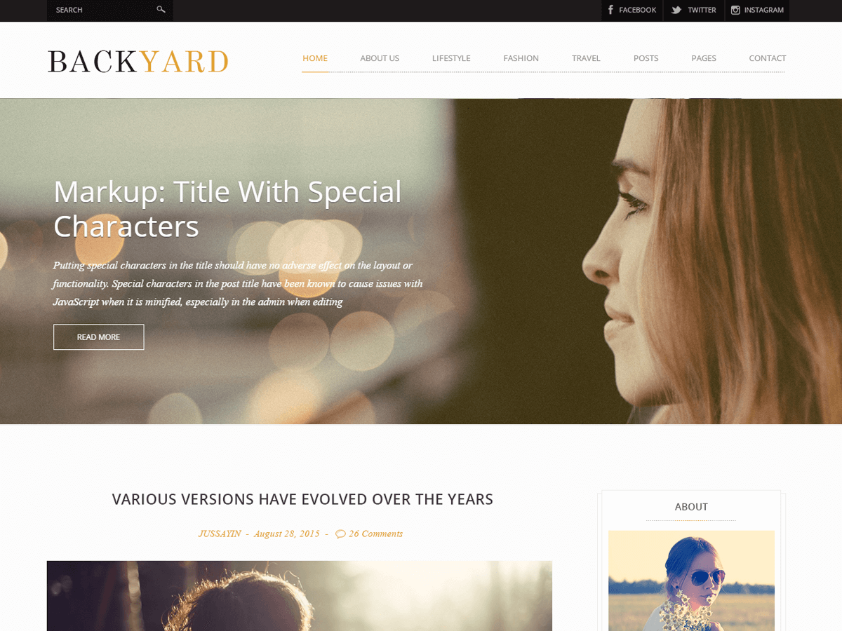 Backyard theme screenshot