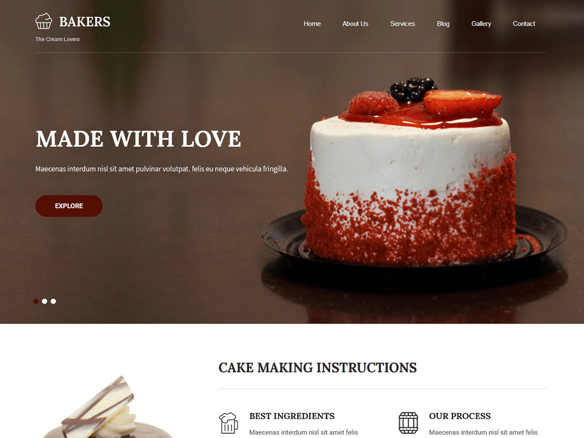 Bakers Lite theme screenshot