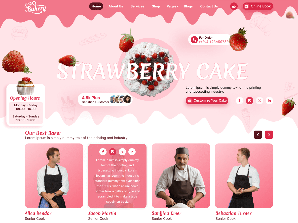 Bakery Elementor theme screenshot