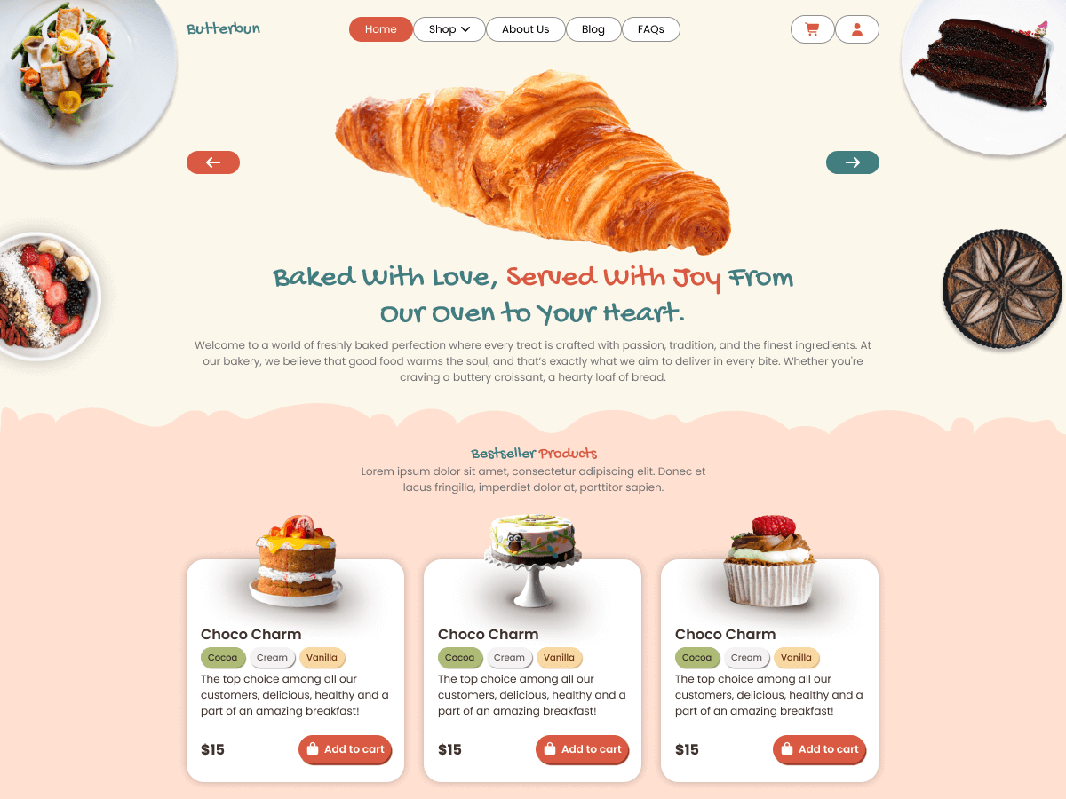 Bakery Patisserie Shop theme screenshot