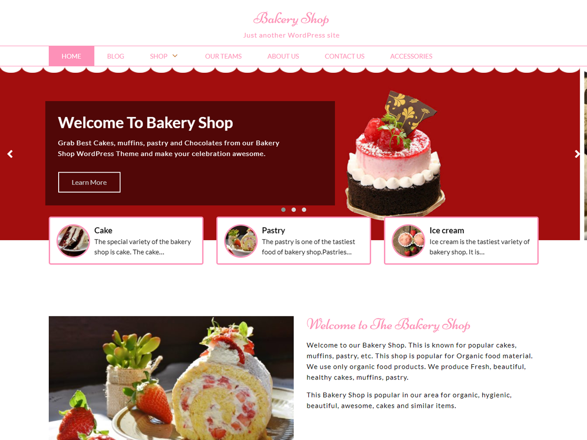 Bakery Shop theme screenshot