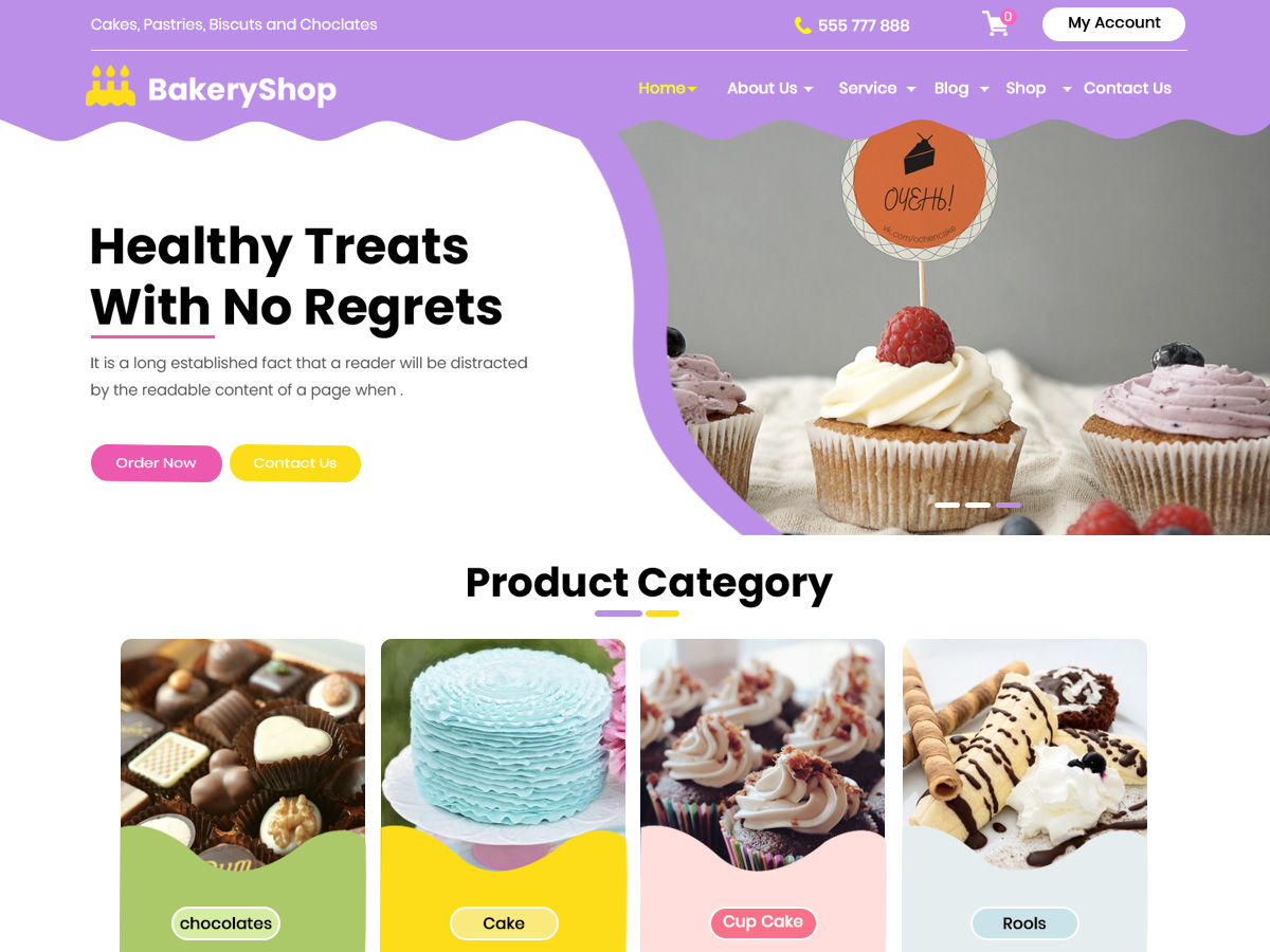 Bakery Store theme screenshot