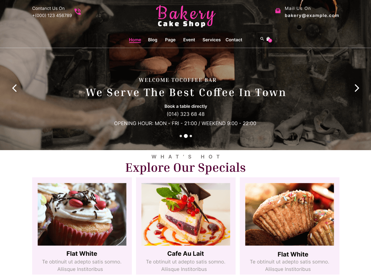 Bakery Treats theme screenshot