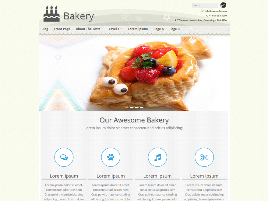 Bakery theme screenshot
