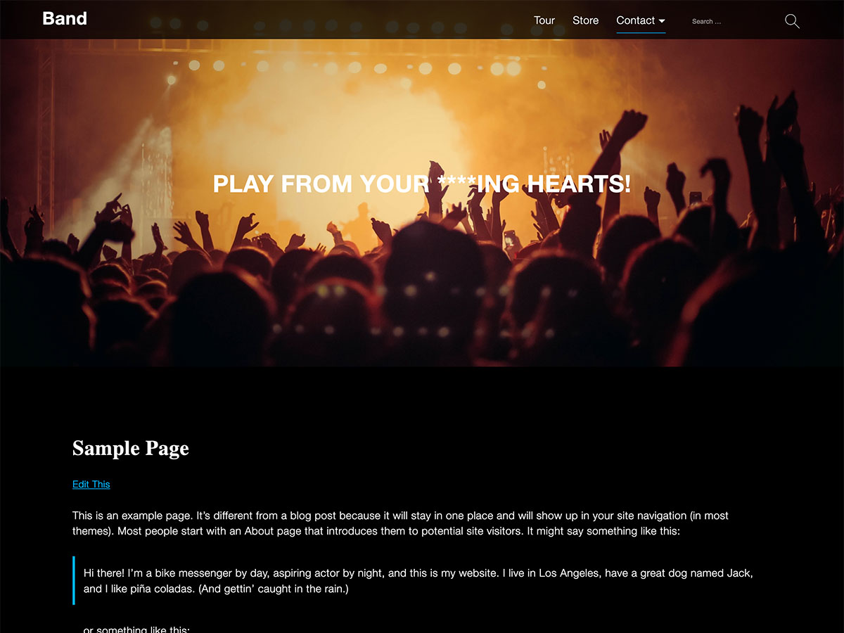 Bands theme screenshot