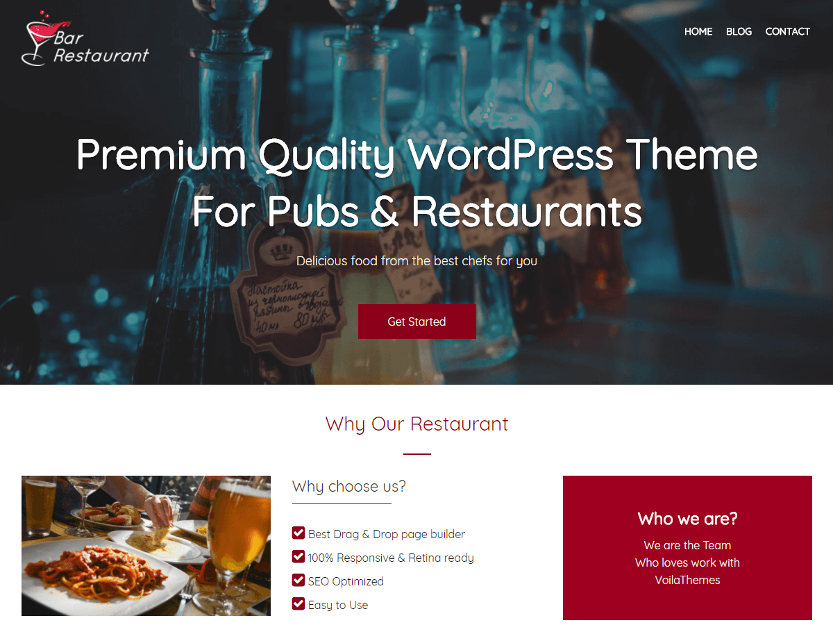 Bar Restaurant theme screenshot