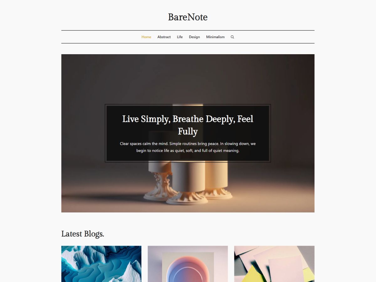 BareNote theme screenshot