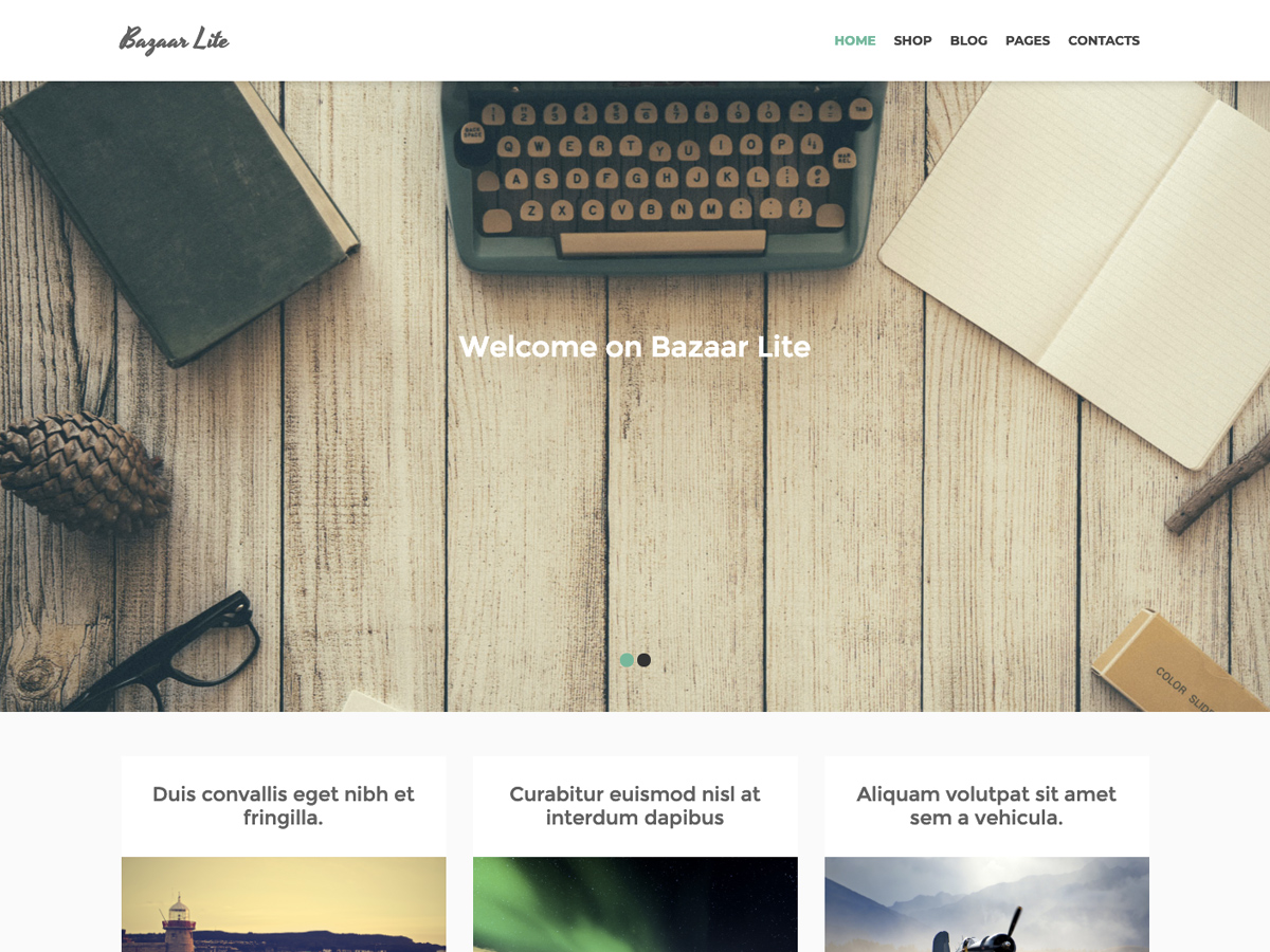 Bazaar Lite theme screenshot