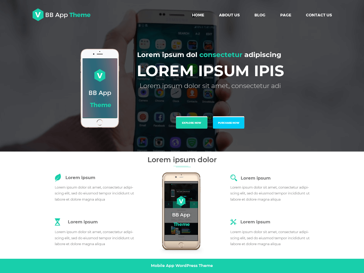 BB Mobile Application theme screenshot