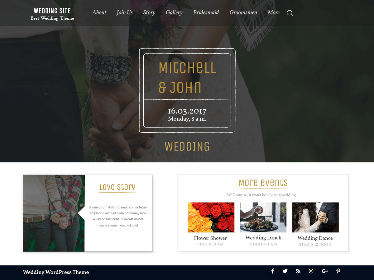 BB Wedding Bliss theme screenshot