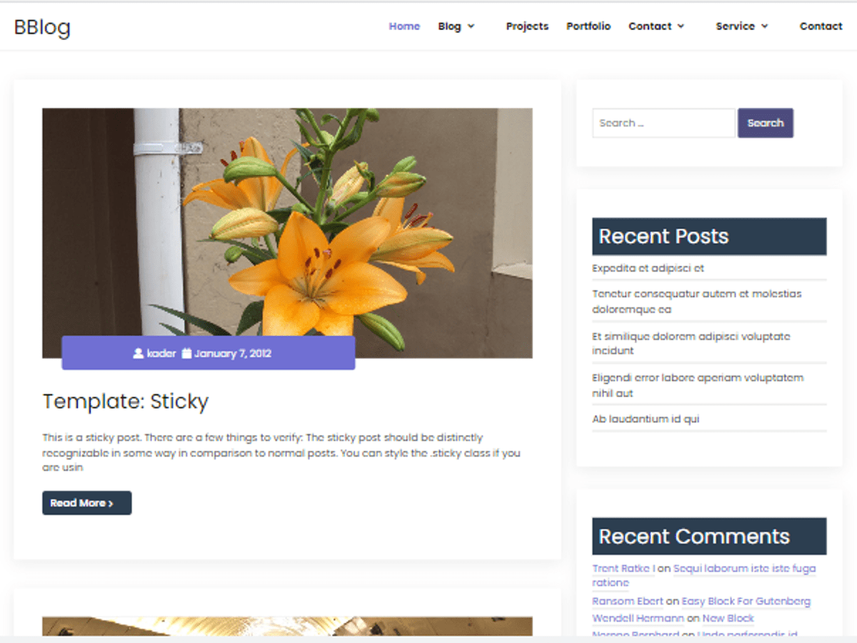BBlog theme screenshot