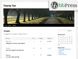 bbPress (Twenty Ten) theme screenshot