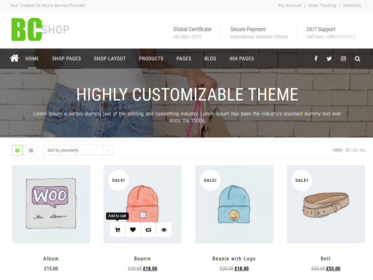 BC Shop theme screenshot