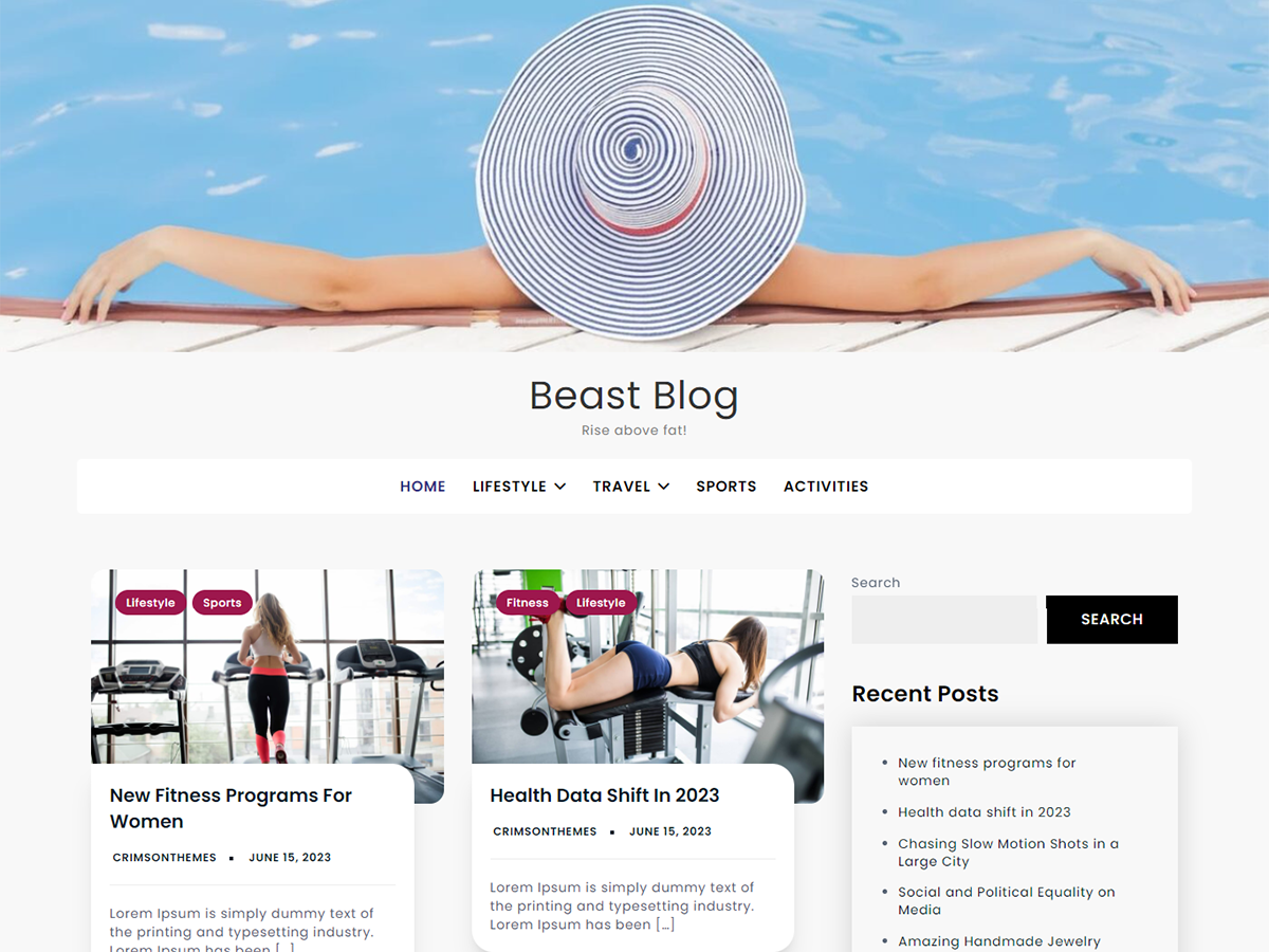 Beast Blog theme screenshot