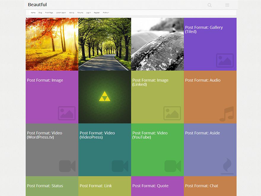Beautiful theme screenshot